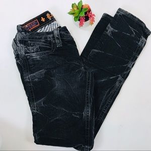 Rock Revival. Pat skinny acid wash jeans